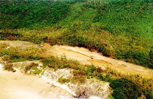 Khu vực an táng chụp từ m&aacute;y bay trực thăng.