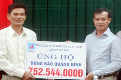 PTSC donates over VND 752 million for people in Quang Binh province