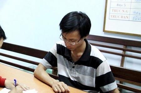 Hung thủ Phan Minh Tuấn bị bắt tại cơ quan Công an.