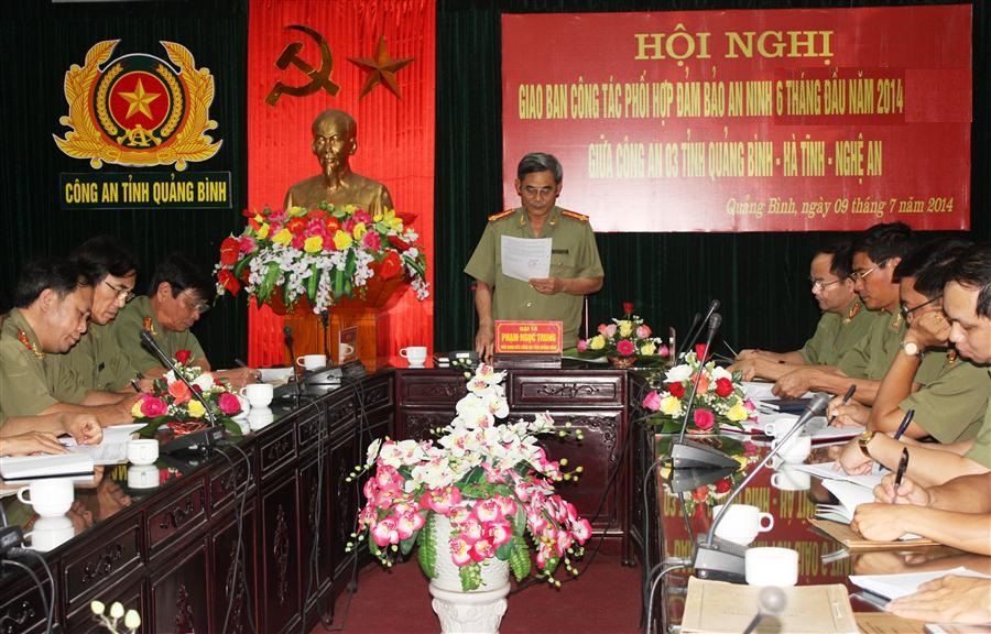 Toàn cảnh hội nghị giao ban công tác phối hợp bảo đảm ANTT