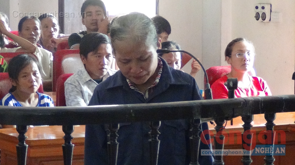 Bị cáo Nguyễn Thị Liên đau lòng không dám nhìn các con