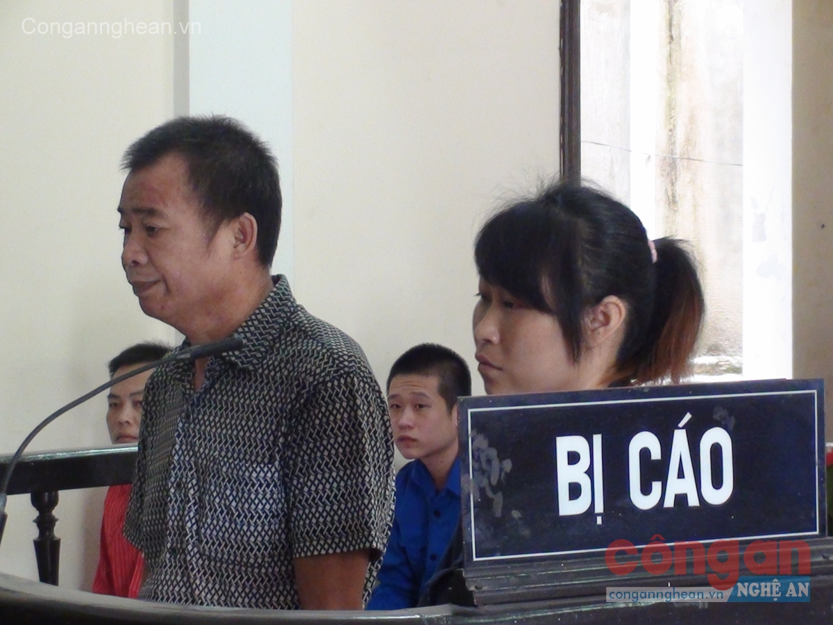 Các bị cáo tại phiên tòa