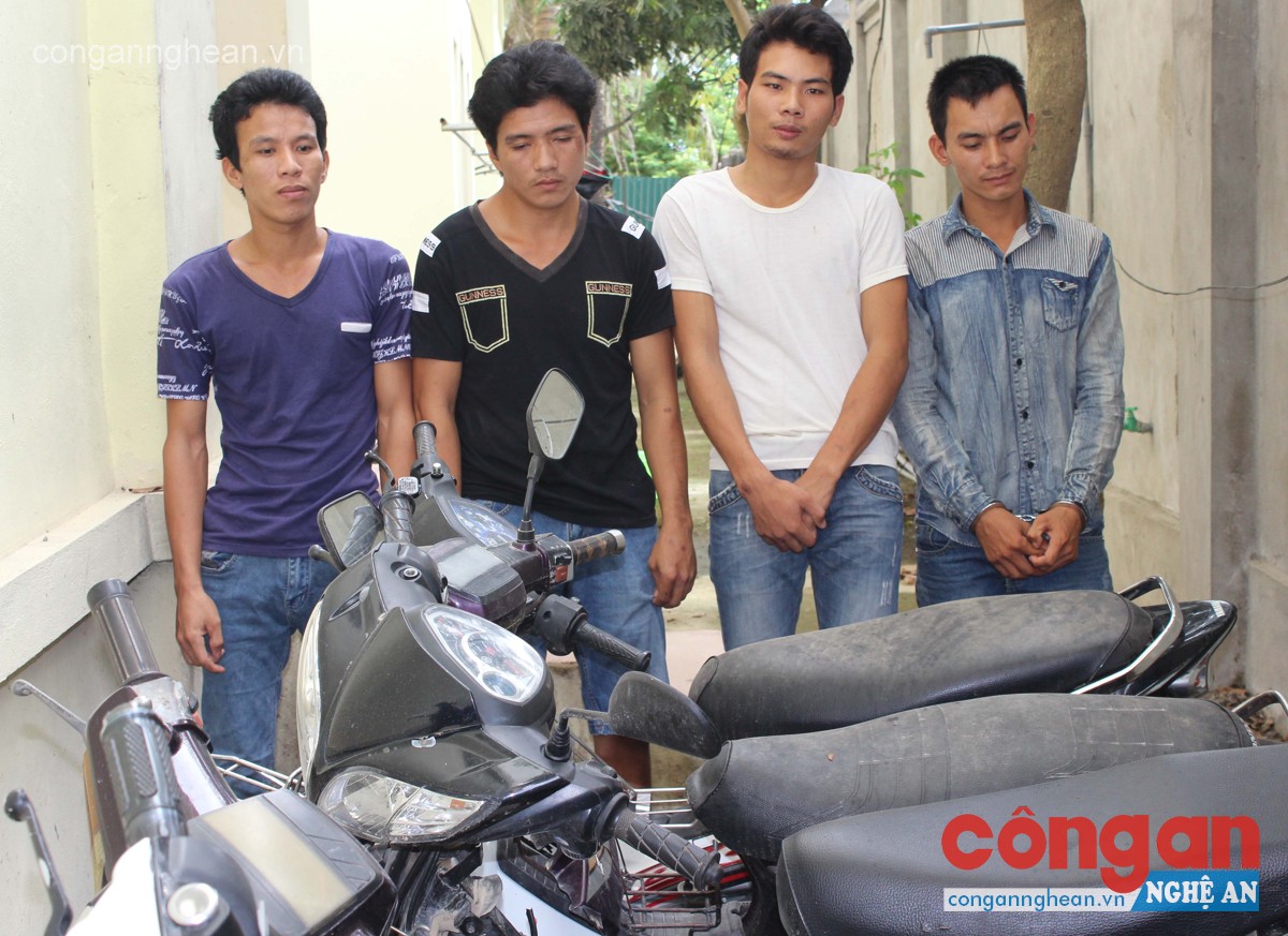 Đối tượng và tang vật trong các vụ trộm xe máy