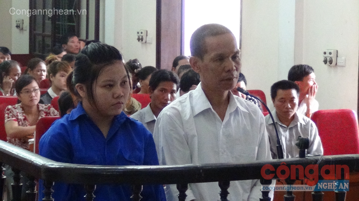 Các bị cáo tại phiên tòa