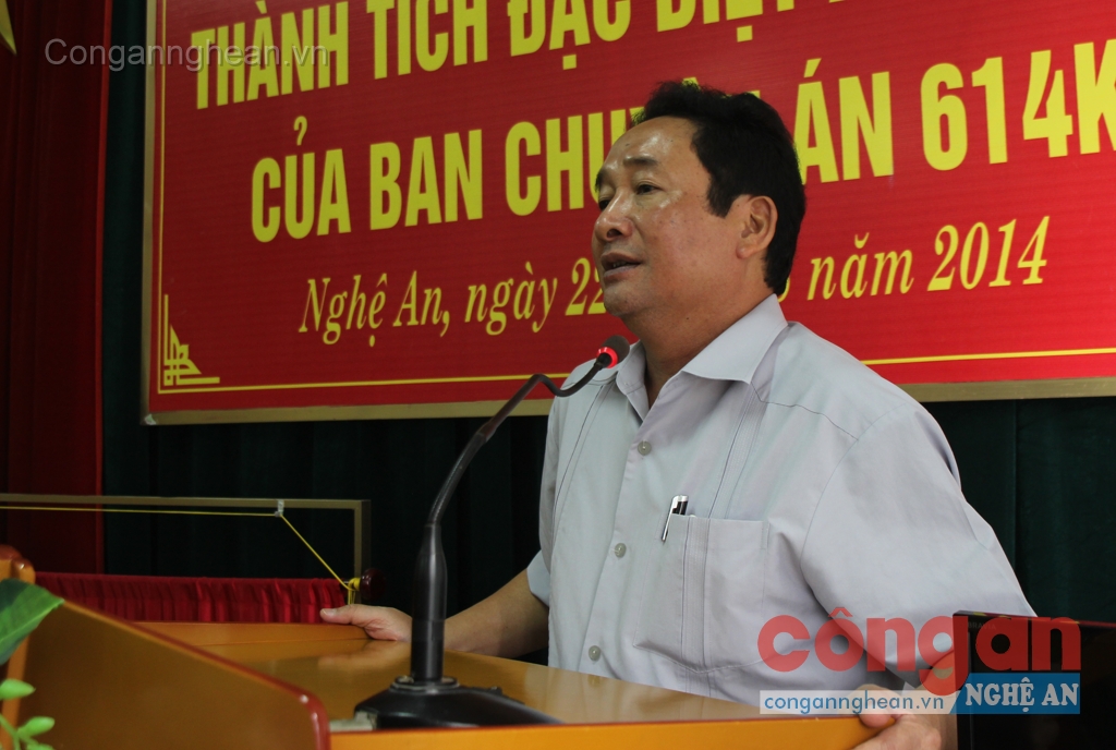 Đồng chí Thái Văn Hằng, Phó Chủ tịch UBND tỉnh phát biểu tại buổi lễ