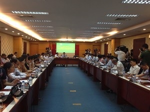 Họp báo công bố Bộ TTHC trong lĩnh vực đất đai. Ảnh: VGP/Thu Cúc