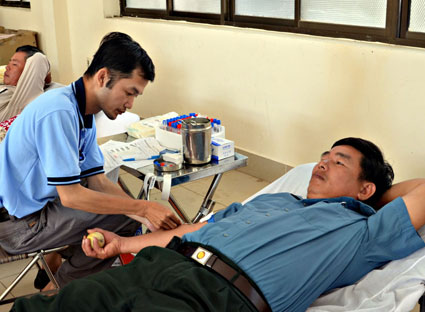 Collected 9,503 units of blood from blood donation programs