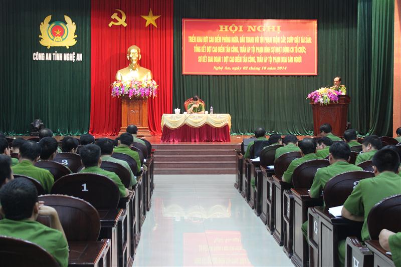 Công an Nghệ An triển khai công tác phòng, chống tội phạm. 