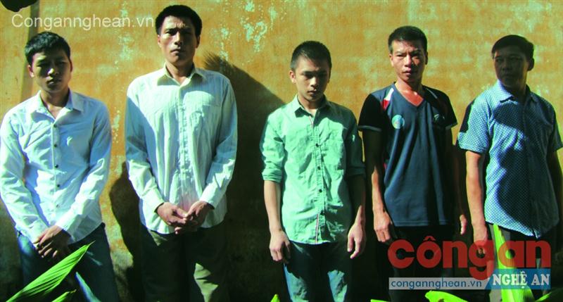 5 đối tượng trộm trâu, bò trong Chuyên án TCTS 1213 do Công an huyện Hương Sơn điều tra, khám phá