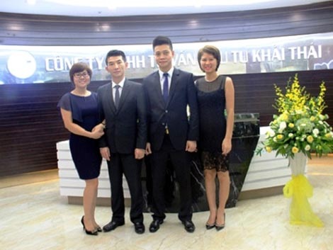 Bốn đối tượng chóp bu của Công ty Khải Thái trước khi bị bắt giữ.