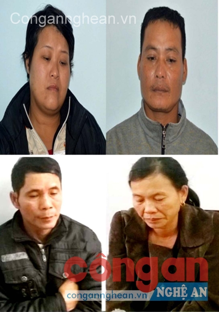 Các đối tượng bị bắt giữ trong vụ án