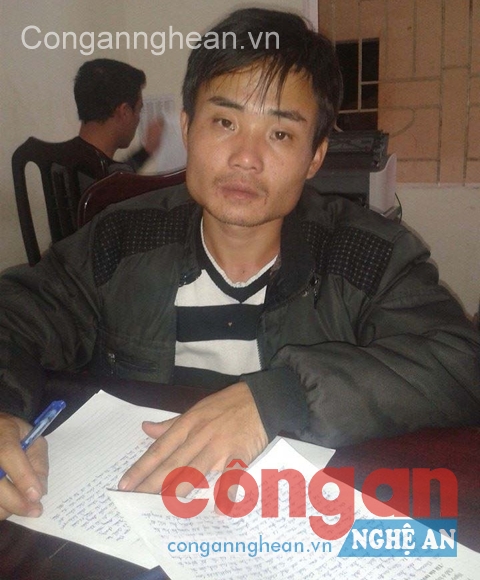 Đối tượng Đặng Quang Văn tại cơ quan Công an