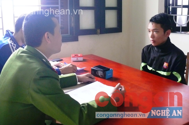 Đối tượng Võ Tá Thắng tại cơ quan điều tra