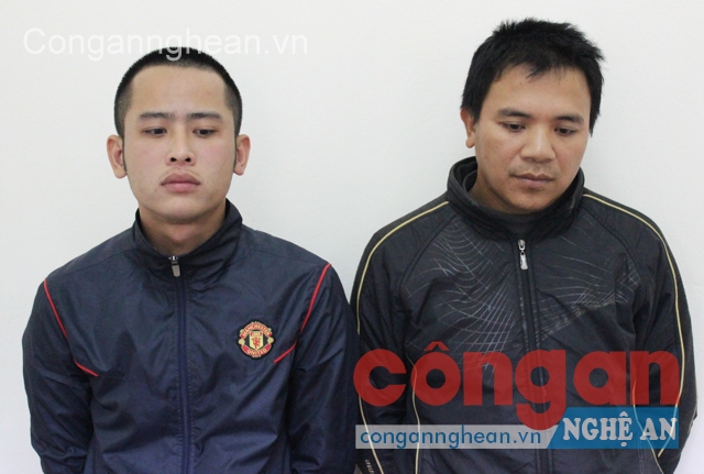 2 đối tượng tại tại CQĐT Công an TP Vinh