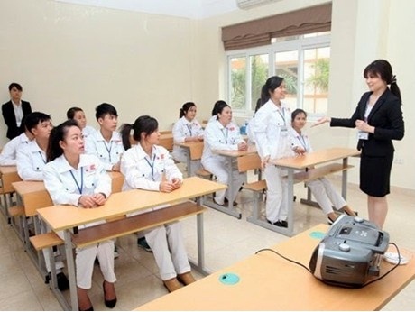  Tập huấn nghề cho lao động xuất khẩu.