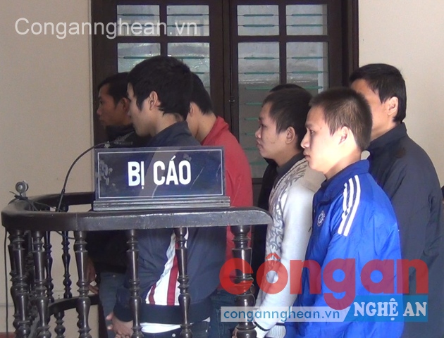 Các bị cáo tại phiên tòa