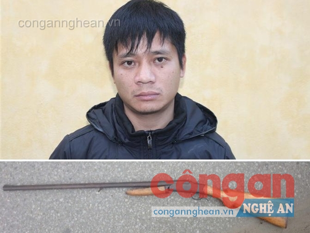 Đối tượng Nguyễn Huy Trung Hiếu cùng tang vật