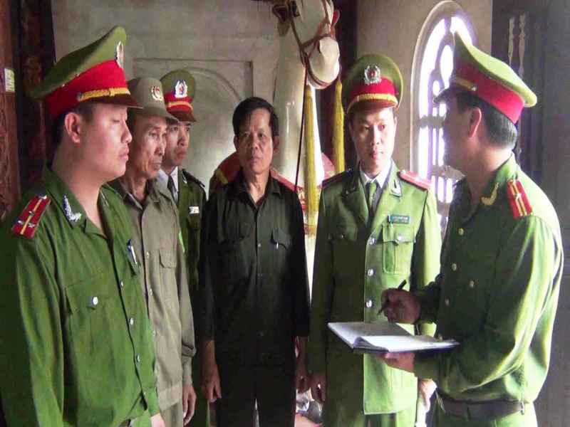 Công an phường Hồng Sơn phân công kế hoạch đảm bảo ANTT tại đền Hồng Sơn