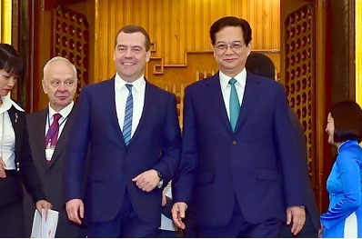 Dư luận quốc tế cho rằng chuyến thăm Việt Nam của Thủ tướng Nga Dmitry Medvedev sẽ mở ra chương mới trong quan hệ giữa hai nước