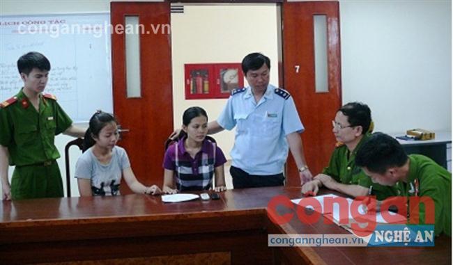 Hai đối tượng tại cơ quan điều tra