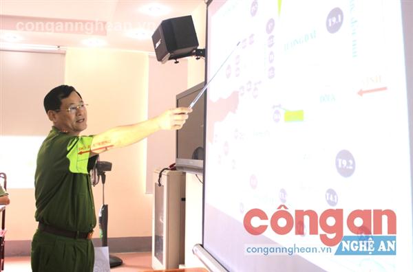 Đại tá Nguyễn Tiến Dần, Phó Giám đốc Công an tỉnh thông qua Kế hoạch đảm bảo ANTT Lễ khánh thành dự án bảo tồn, tôn tạo Khu di tích lịch sử Truông Bồn