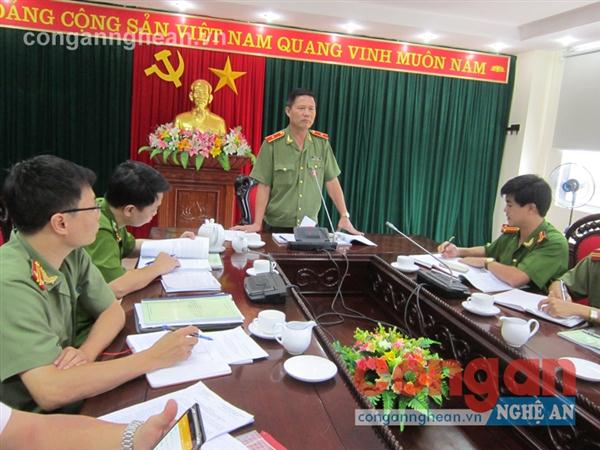 Đồng chí Thiếu tướng Lê Văn Long phát biểu chỉ đạo tại buổi khảo sát