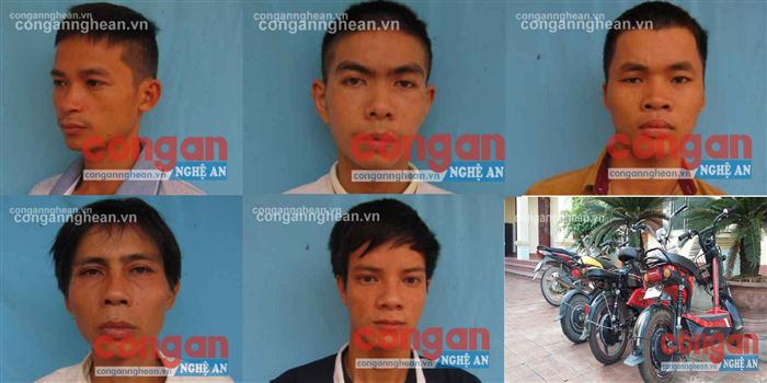 Nhóm đối tượng cùng tang vật trong vụ án