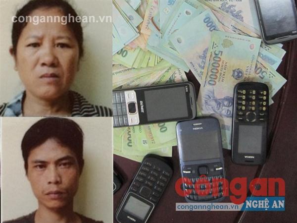Đối tượng Nguyễn Thị Lưu và Nguyễn Đình Chung cùng tang vật