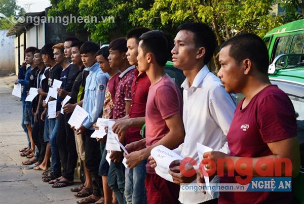 Một số đối tượng tham gia vụ ẩu đả 
