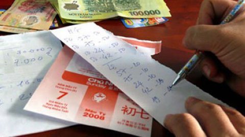 Mọi hành vi đánh bạc dưới hình thức ghi lô đề đều bị xử lí nghiêm minh. Ảnh minh họa
