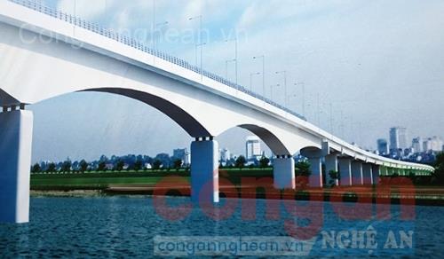 Mô hình cầu đường bộ Yên Xuân.