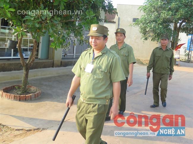 Ban Công an xã Nghĩa Đồng tổ chức tuần tra đảm bảo ANTT