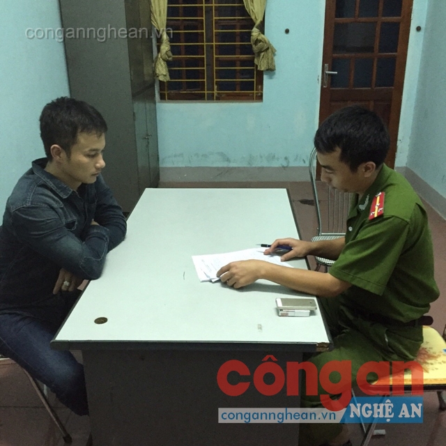 Đối tượng Vũ Thành Vinh tại Cơ quan Công an