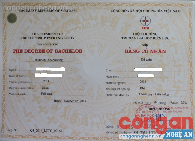 Trường Đại học Điện lực đã cấp bằng tốt nghiệp cho sinh viên sau gần 2 năm kể từ ngày tốt nghiệp