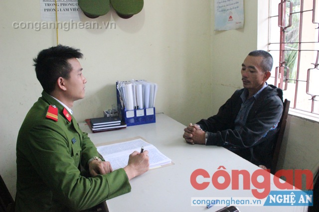 Đối tượng Đặng Văn Nguyên tại Cơ quan Công an