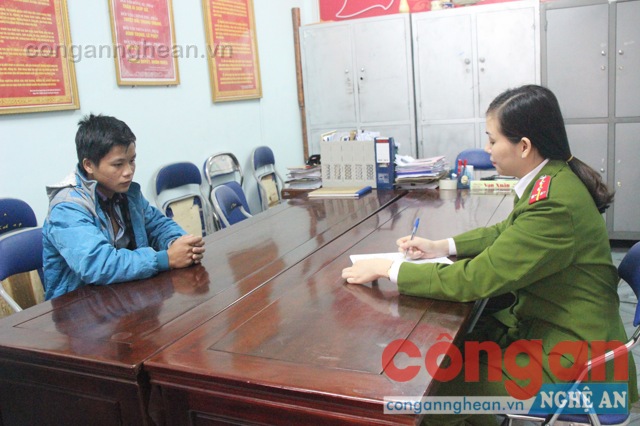 Đối tượng Nông Quang Lỳ tại Cơ quan Công an