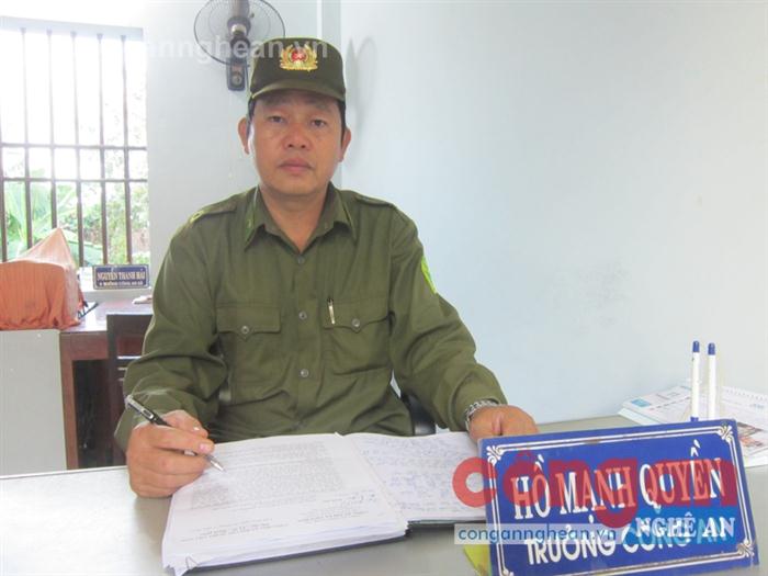 Đồng chí Hồ Mạnh Quyền,                                                Trưởng Công an xã Tây Hiếu