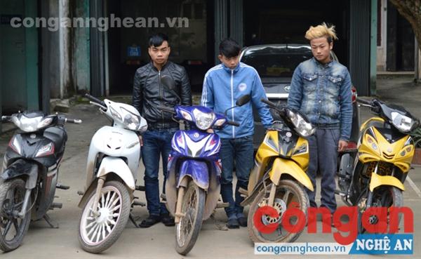 Các đối tượng trộm tài sản và tang vật vụ án