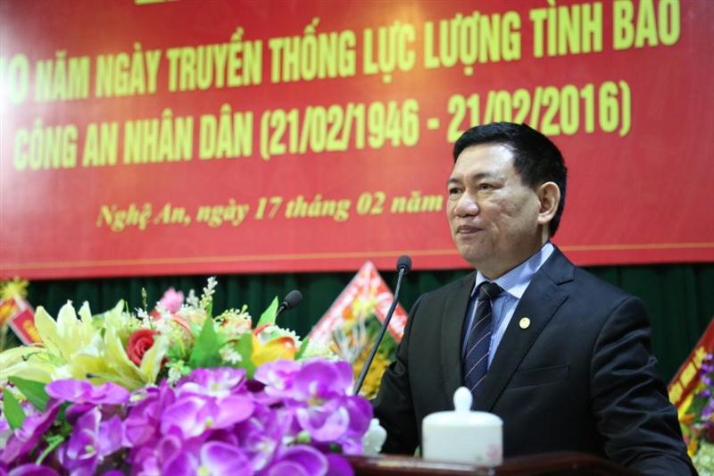Đồng chí Hồ Đức Phớc, Uỷ viên trung ương Đảng, Bí thư tỉnh uỷ phát biểu chỉ đạo tại hội nghị