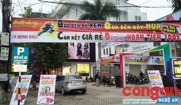 Biển quảng cáo được bố trí tùy tiện trên địa bàn TP Vinh