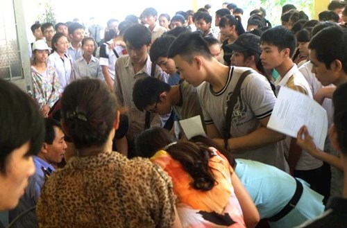 Năm 2015, tình trạng thí sinh 