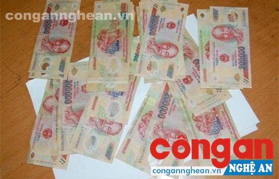Số tiền giả bị thu giữ
