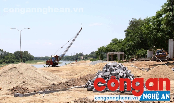 Một điểm khai thác cát, sỏi nằm trong quy hoạch nhưng chưa được phê duyệt