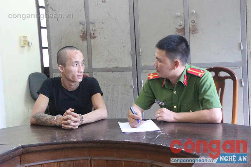 Đối tượng Lê Văn Đạt tại Cơ quan Công an