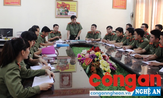 Đội An ninh Công an TP Vinh triển khai kế hoạch công tác