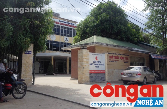 Bệnh viện GTVT Vinh - nơi xảy ra vụ việc đáng tiếc