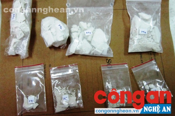 Số ma túy bị thu giữ.