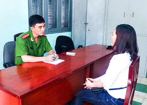 Một trường hợp bị lừa đảo qua điện thoại trình báo tại Công an Bà Rịa – Vũng Tàu.