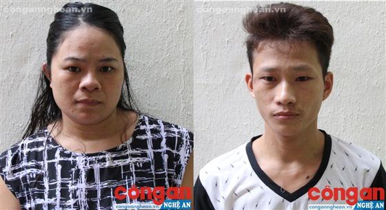 Hai đối tượng môi giới mại dâm tại cơ quan CSĐT Công an TP Vinh