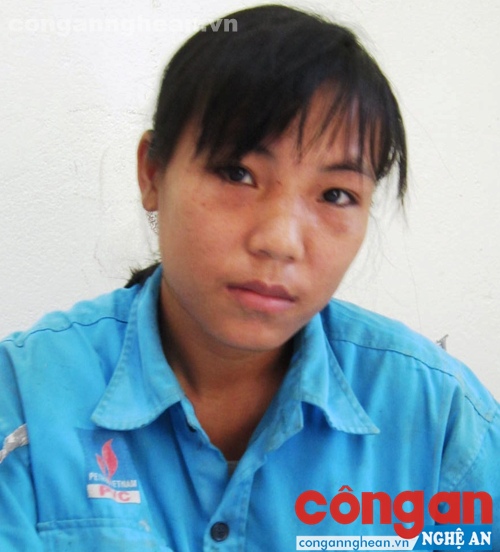 Đối tượng Trần Thị Hồng tại Công an TX Hoàng Mai